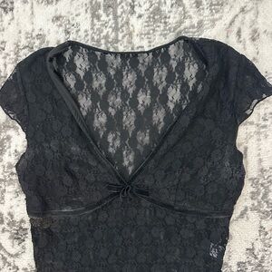 Elegant Black Lace Top